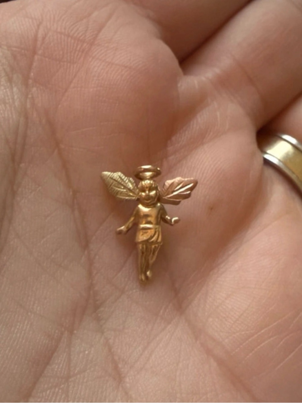 gold angel pendant